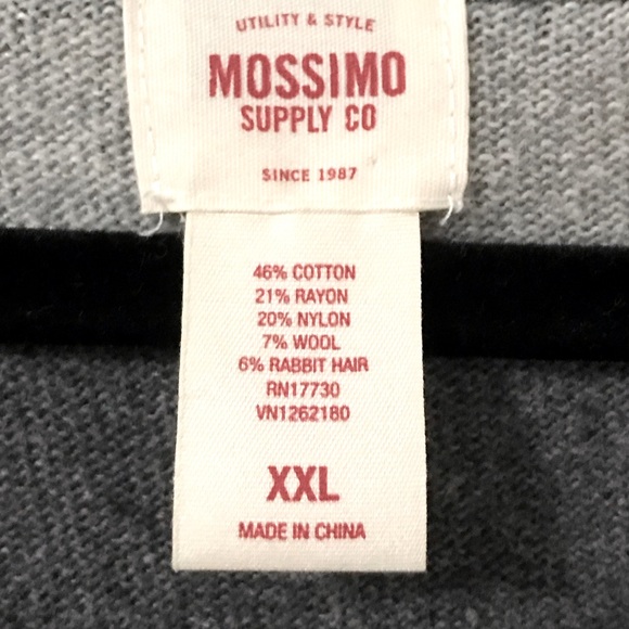 Mossimo Women’s Wool & Angora Striped V-Neck Super Cozy Sweater - Picture 6 of 7